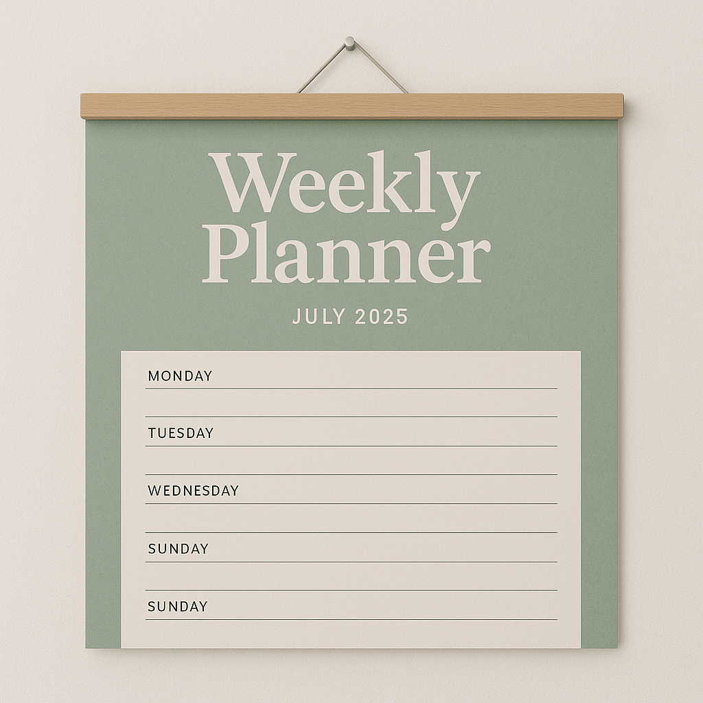 Weekly Planner Calendar 2025-2026, Desk Calendar, Thick Paper, Tear-Off Pages & Notes Section, Ideal for Home, Office or School
