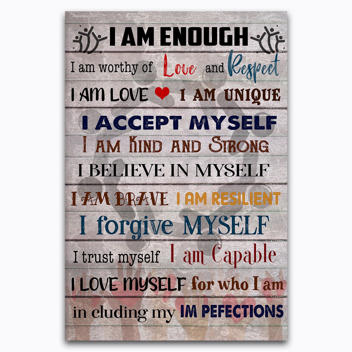 Toddler Daily Affirmations Wall Art, School Social Worker Posters, Counselor Mental Health Canvas, Positive Wall Decor For Therapy Room School Counselor Office Decorations Supplies, Gifts For Slp