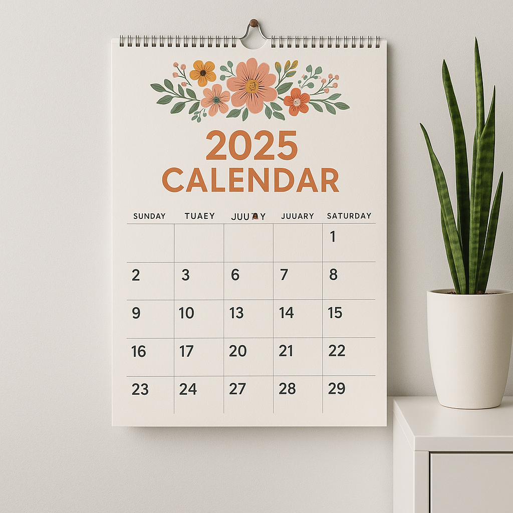 Wall Calendar 2025-2026, 18 - Month Planner January 2025 to June 2026, Desk Calendar with Corner Protectors, Thick Paper, Tear-Off Pages & Notes Section, Ideal for Home, Office or School