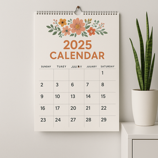 Wall Calendar 2025-2026, 18 - Month Planner January 2025 to June 2026, Desk Calendar with Corner Protectors, Thick Paper, Tear-Off Pages & Notes Section, Ideal for Home, Office or School