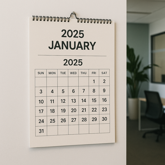 Wall Planner Calendar 2025-2026, Thick Paper, Ideal for Home, Office or School