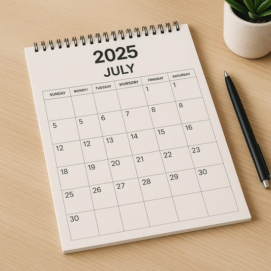 Wall Planner Calendar 2025-2026, Thick Paper, Ideal for Home, Office or School
