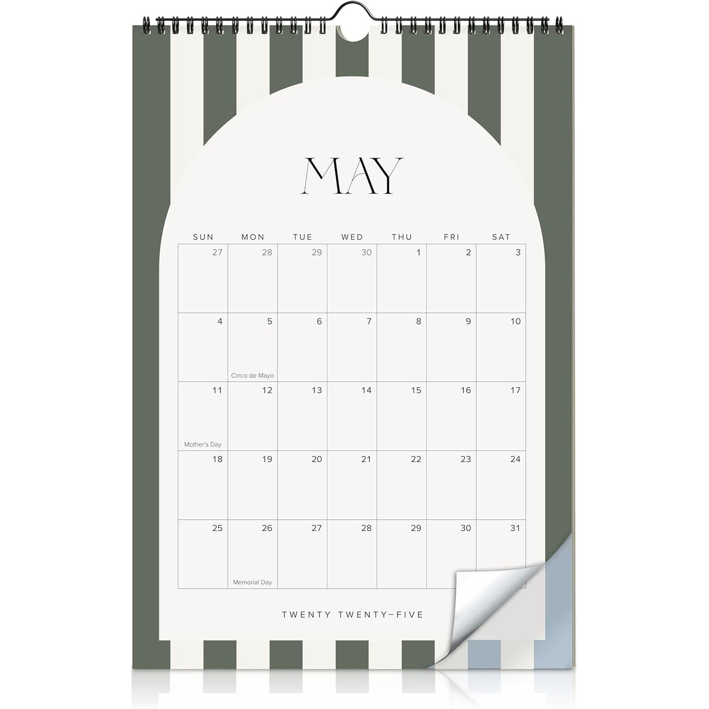 Aesthetic 2025-2026 Wall Calendar - Runs from May 2025 Until December Multi