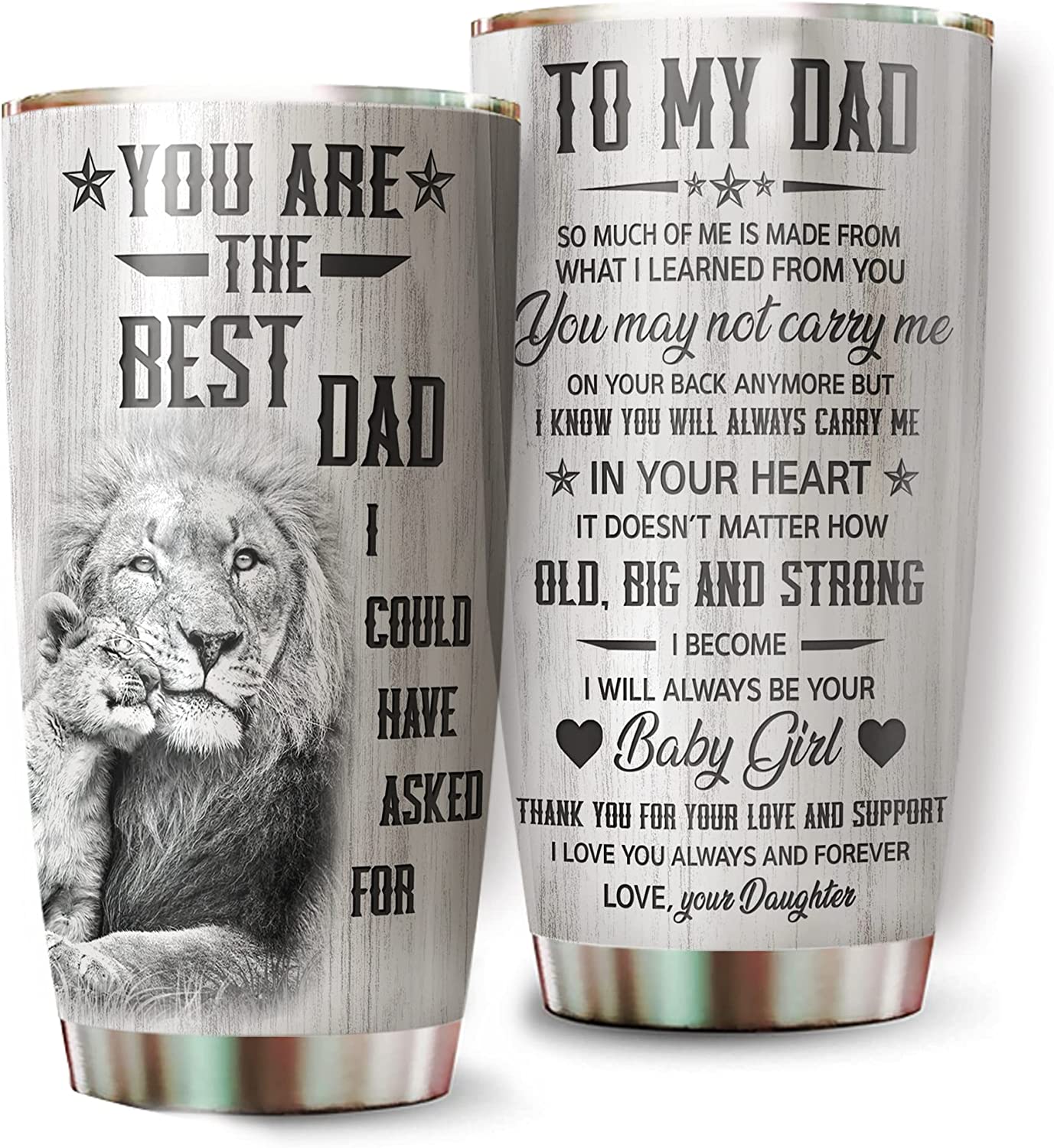 Cool Dad Gifts From Son - To My Dad 20 Oz Stainless Steel Coffee Tumbl –  36Aqua