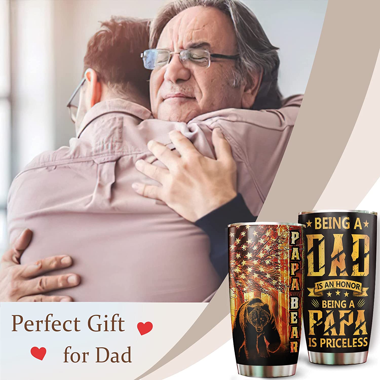 SANDJEST 4-in-1 Best Dad Ever Tumbler Gifts for Dad from Daughter Son — The  Beer Connoisseur® Store