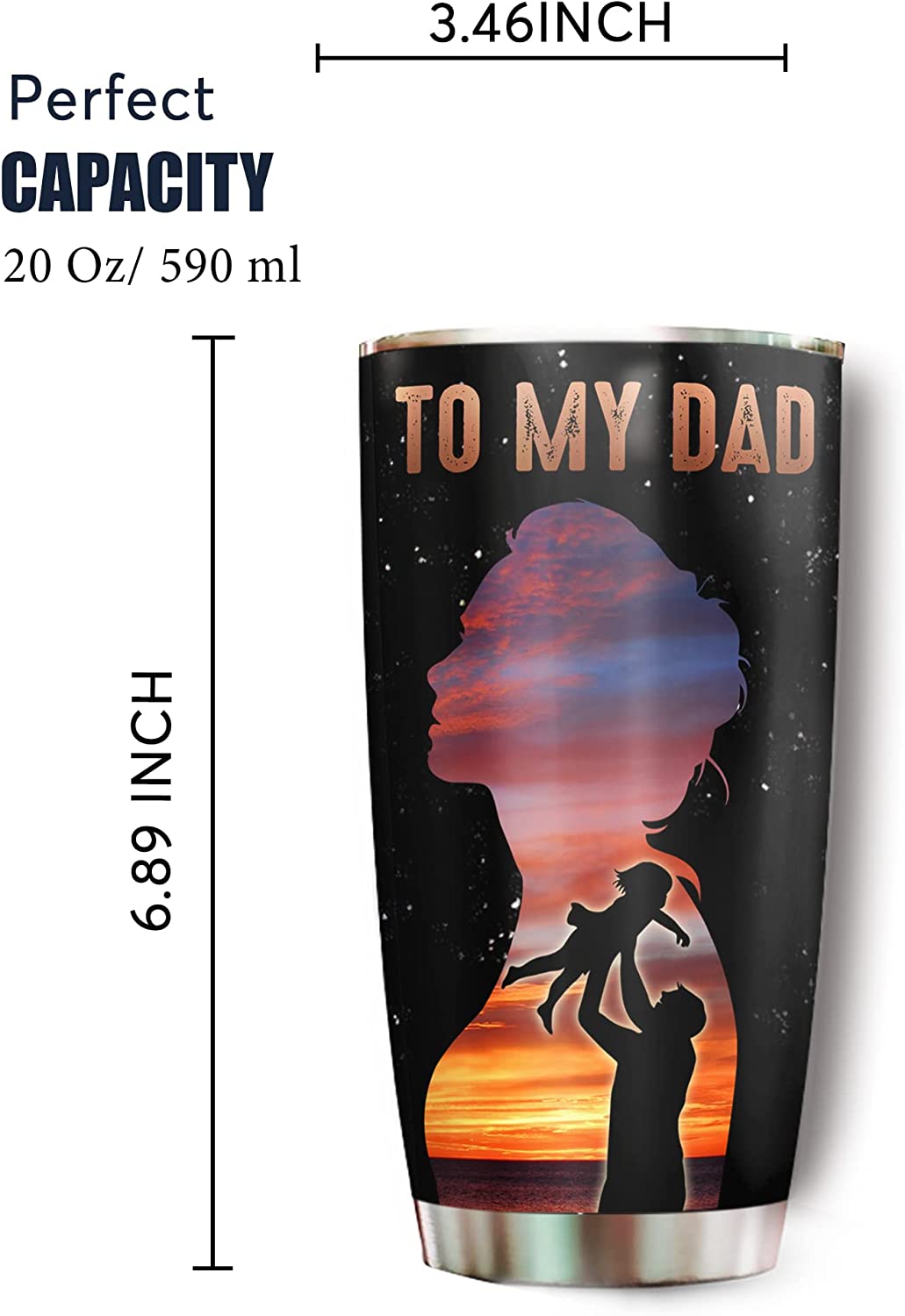 World's Greatest Dad Tumbler, 20 ounce insulated tumbler, Father's
