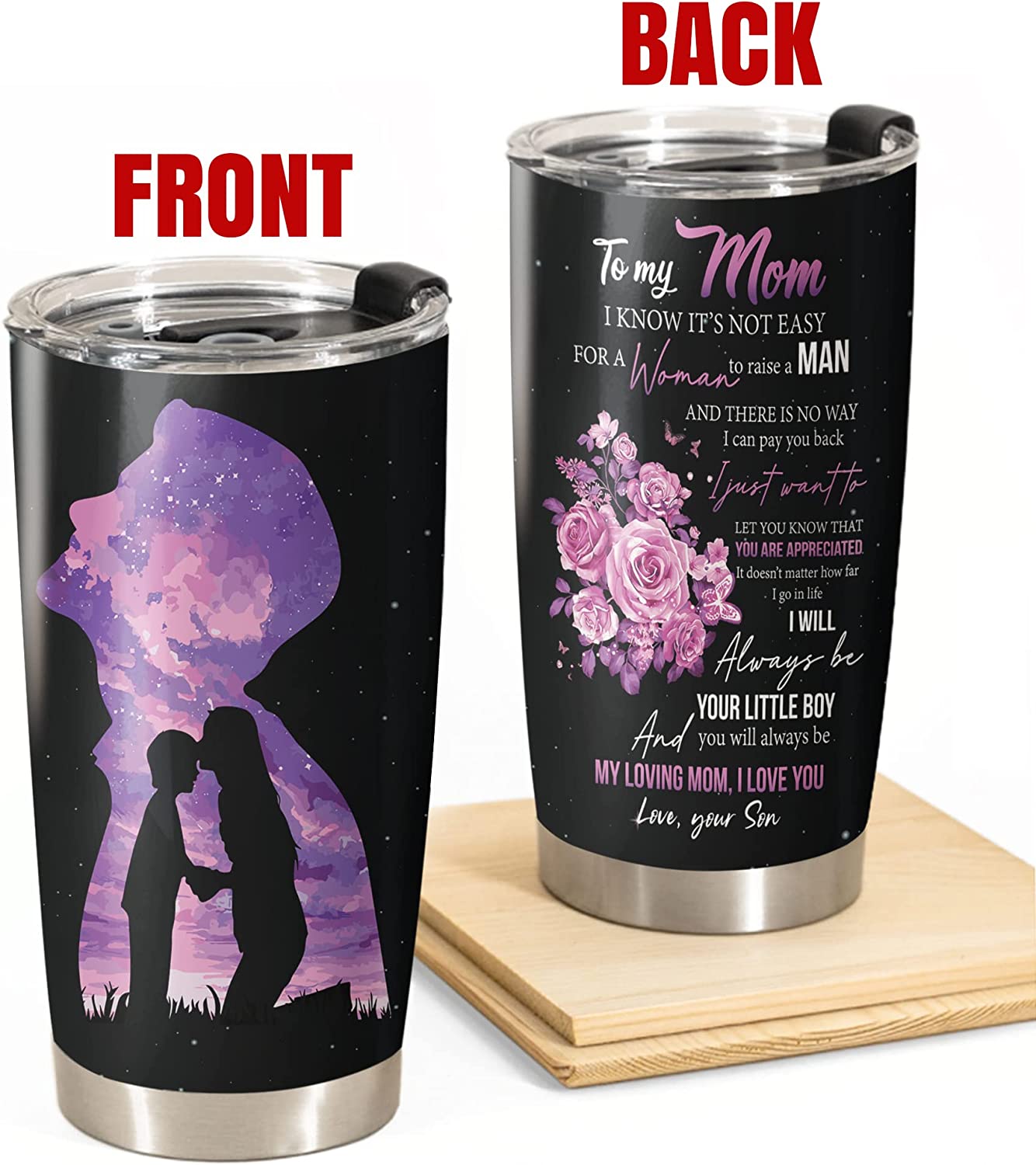 Gifts For Mom From Daughter, Son - 20 OZ Tumbler Christmas Gifts Mom Gifts  For Mom, Mother-in-Law, Wife, Women - Best Mom Ever Insulated Cup Funny